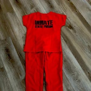 Spirit Halloween prisoner outfit size s/m. Top and pants included